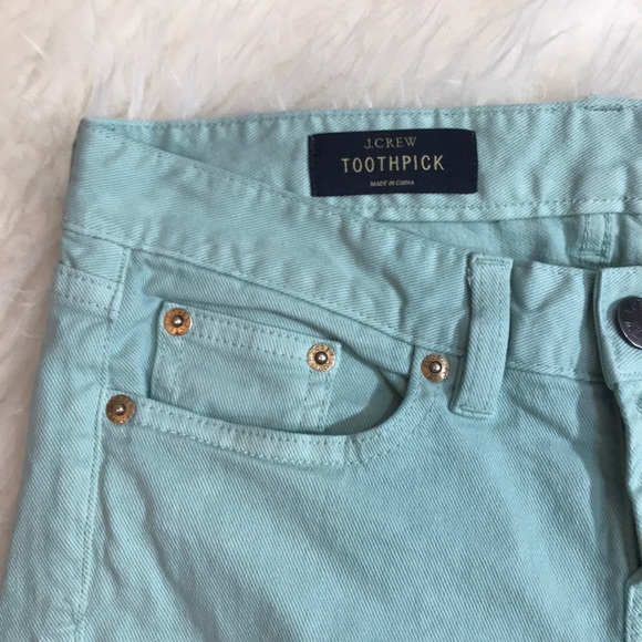 J. Crew Toothpick Ankle Jean in Mint Green - Picture 3 of 5
